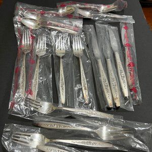 Vintage International Deep Silver Laurel Mist Dinner 17 piece set